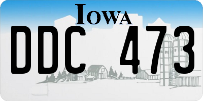IA license plate DDC473