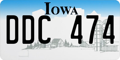 IA license plate DDC474