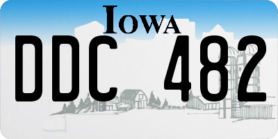 IA license plate DDC482