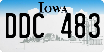 IA license plate DDC483