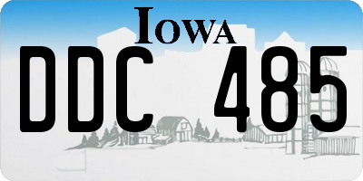 IA license plate DDC485