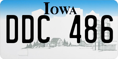 IA license plate DDC486