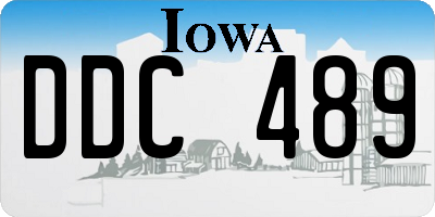 IA license plate DDC489