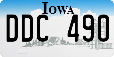 IA license plate DDC490
