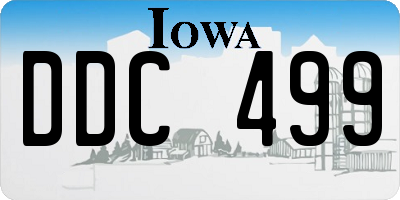 IA license plate DDC499