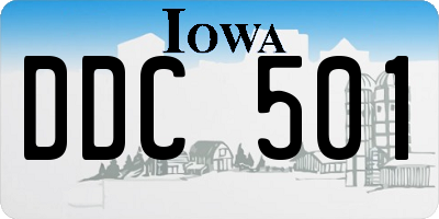 IA license plate DDC501
