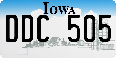 IA license plate DDC505