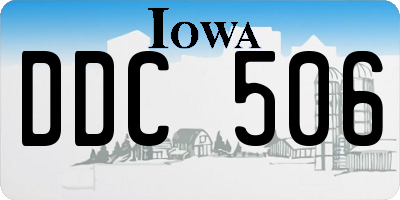 IA license plate DDC506