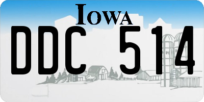 IA license plate DDC514