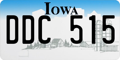 IA license plate DDC515