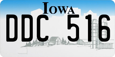 IA license plate DDC516