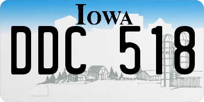 IA license plate DDC518