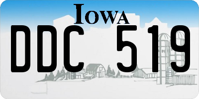 IA license plate DDC519