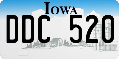IA license plate DDC520