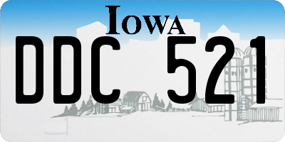 IA license plate DDC521