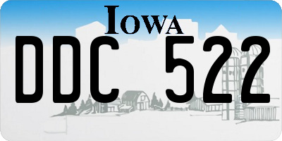 IA license plate DDC522
