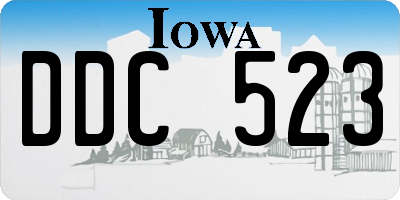 IA license plate DDC523