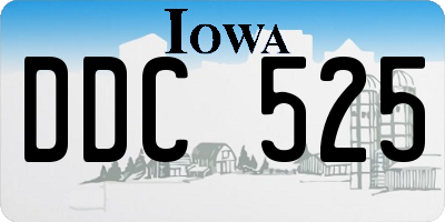 IA license plate DDC525