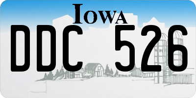 IA license plate DDC526