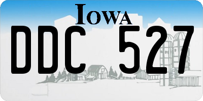 IA license plate DDC527