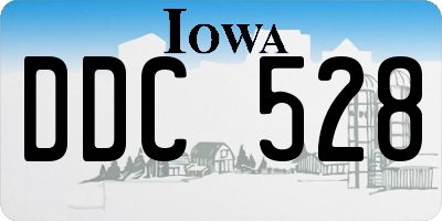 IA license plate DDC528