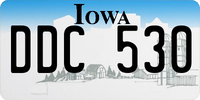 IA license plate DDC530