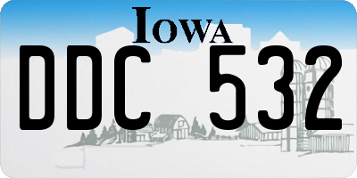 IA license plate DDC532