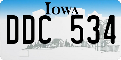 IA license plate DDC534