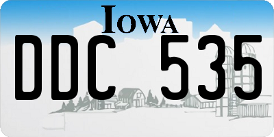 IA license plate DDC535
