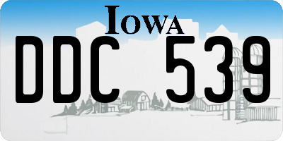 IA license plate DDC539