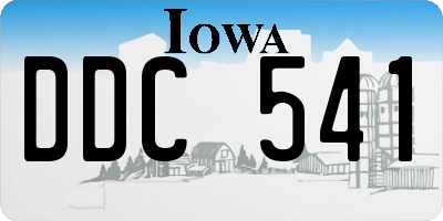 IA license plate DDC541
