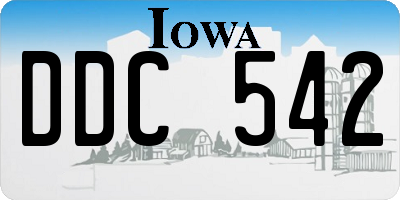 IA license plate DDC542