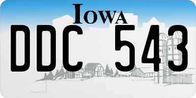 IA license plate DDC543