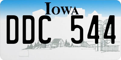 IA license plate DDC544