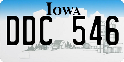 IA license plate DDC546