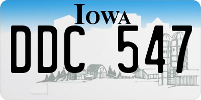 IA license plate DDC547