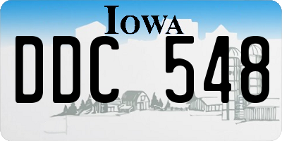 IA license plate DDC548