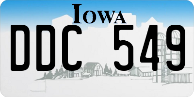 IA license plate DDC549