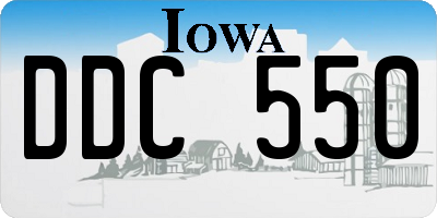 IA license plate DDC550
