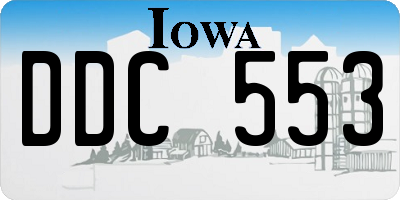 IA license plate DDC553