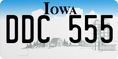 IA license plate DDC555