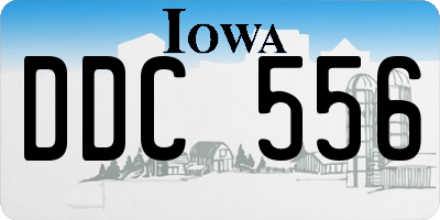 IA license plate DDC556