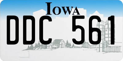 IA license plate DDC561