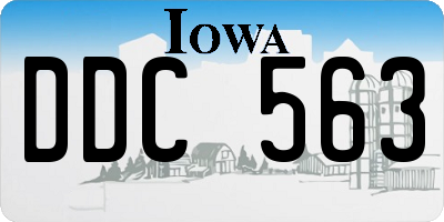 IA license plate DDC563