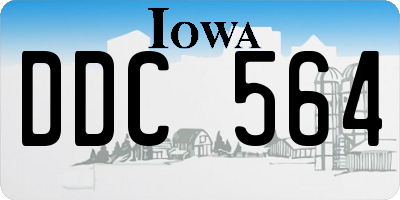 IA license plate DDC564