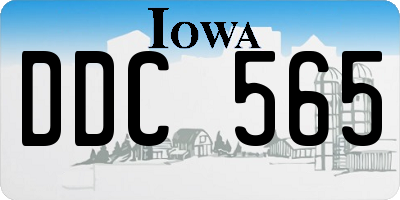 IA license plate DDC565