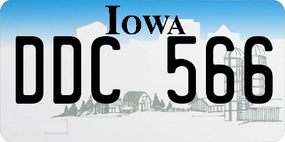 IA license plate DDC566