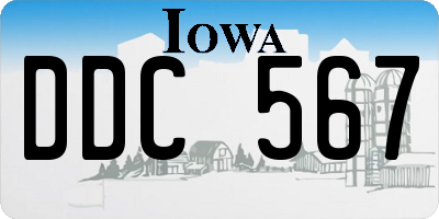 IA license plate DDC567