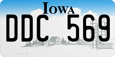 IA license plate DDC569