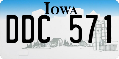 IA license plate DDC571